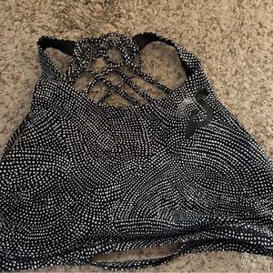 Black and White Patterned Sports Bra